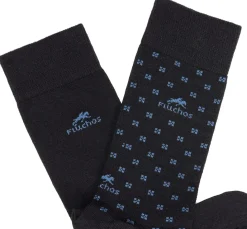 CA0009 Calcetines Largos Azules y Cuadros