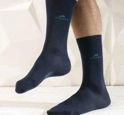 CA0009 Calcetines Largos Azules y Cuadros